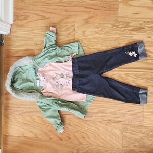 Little Lass matching set with jacket 18 months